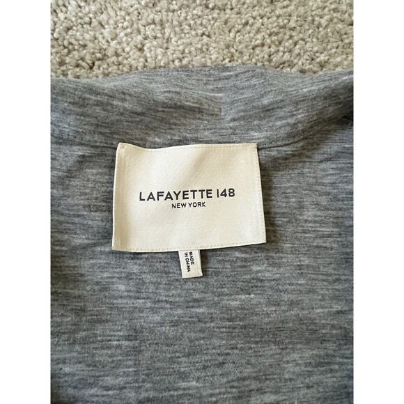 Lafayette 148 Ladies Zip-Up Jacket GREY blue Size large - Picture 4 of 8